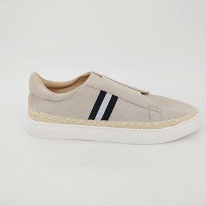 CCOCCI Womens Marcus Slip On Jute‎ Sneaker Beige Faux Leather Elastic Inset 7.5